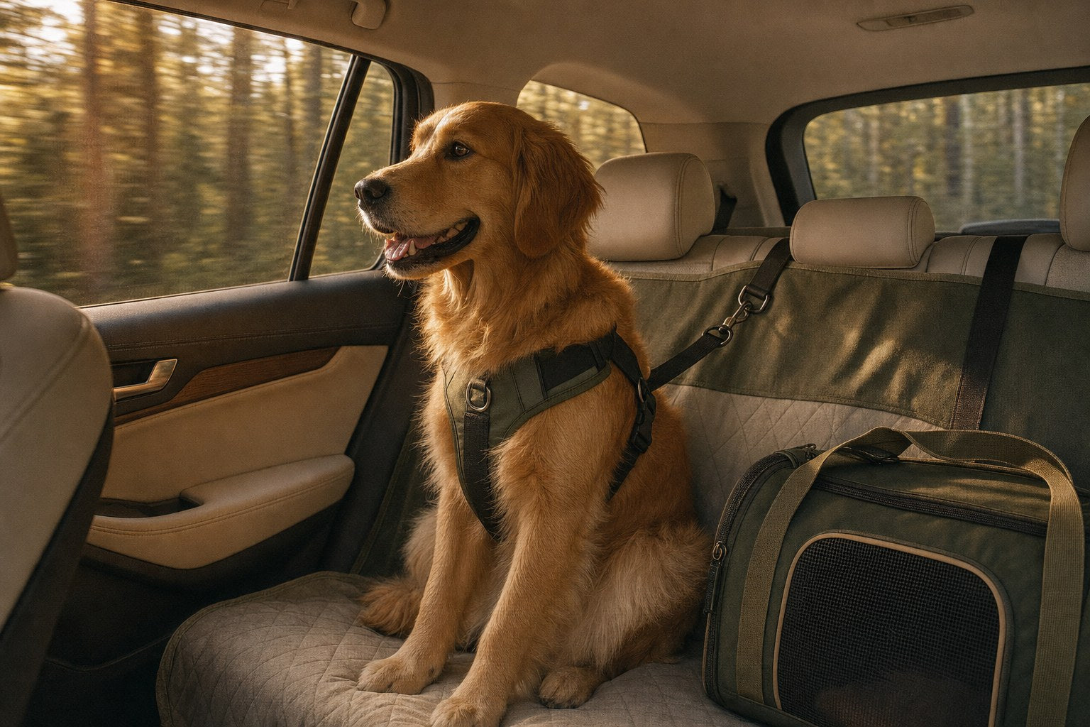 Pet Travel - golden retriever en voyage avec Outdoor Compact