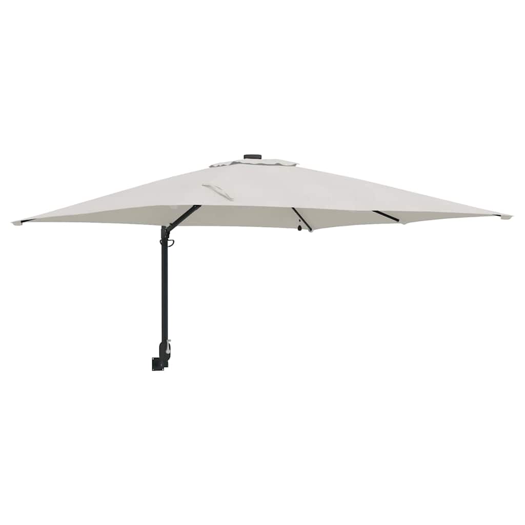 Parasol de jardin sable 248.5 cm inclinable – grand parasol terrasse polyester hydrofuge résistant UV