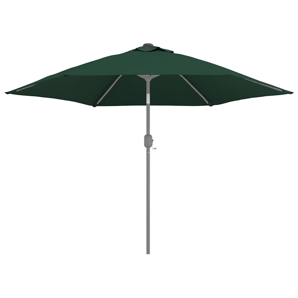Toile de remplacement parasol 300 cm noire – 6 baleines polyester housse de rechange jardin