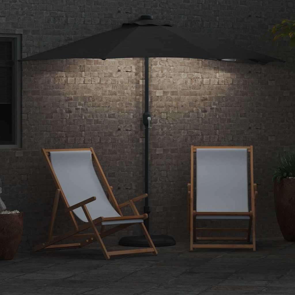 Parasol de jardin crème 150 cm mât bambou – parasol balcon terrasse protection UV polyester