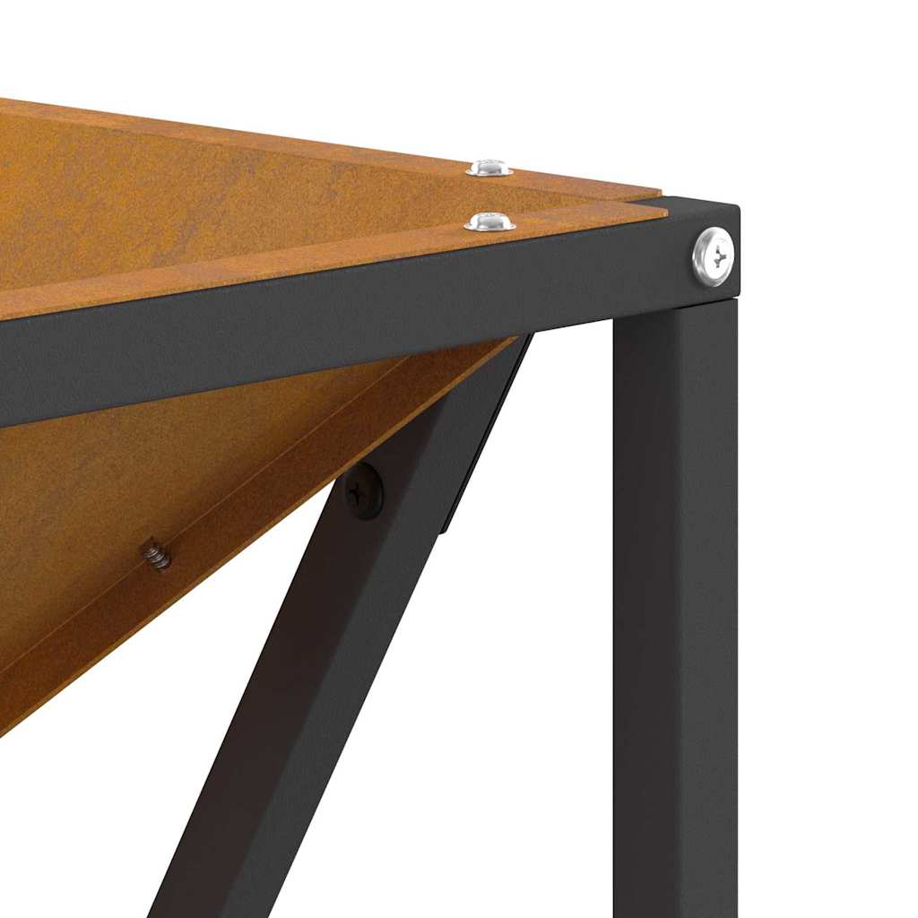 Brasero de jardin acier 50x50 cm résistant aux intempéries – fire pit terrasse soirées feu de bois
