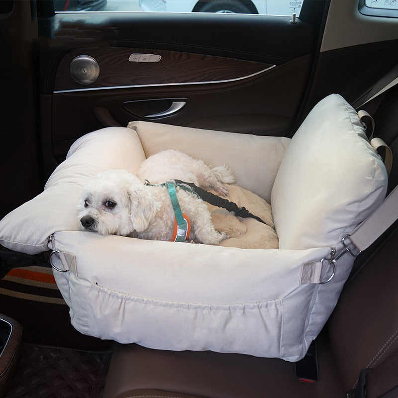 Siège voiture chien lin déhoussable — sécurité avant SUV — usage outdoor