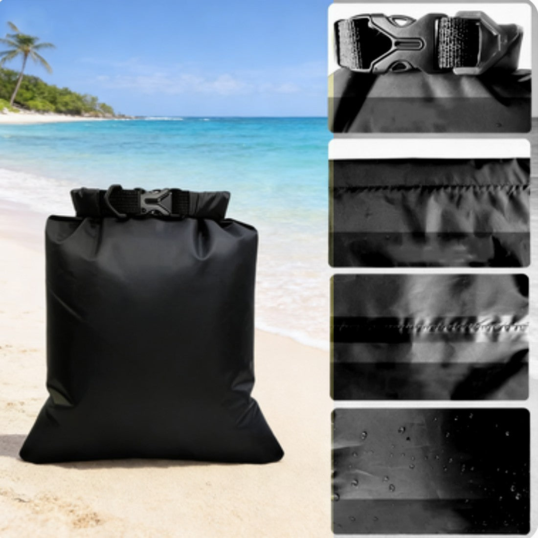 Set 6 sacs étanches dry bag roll-top PVC — kayak paddle randonnée — usage outdoor