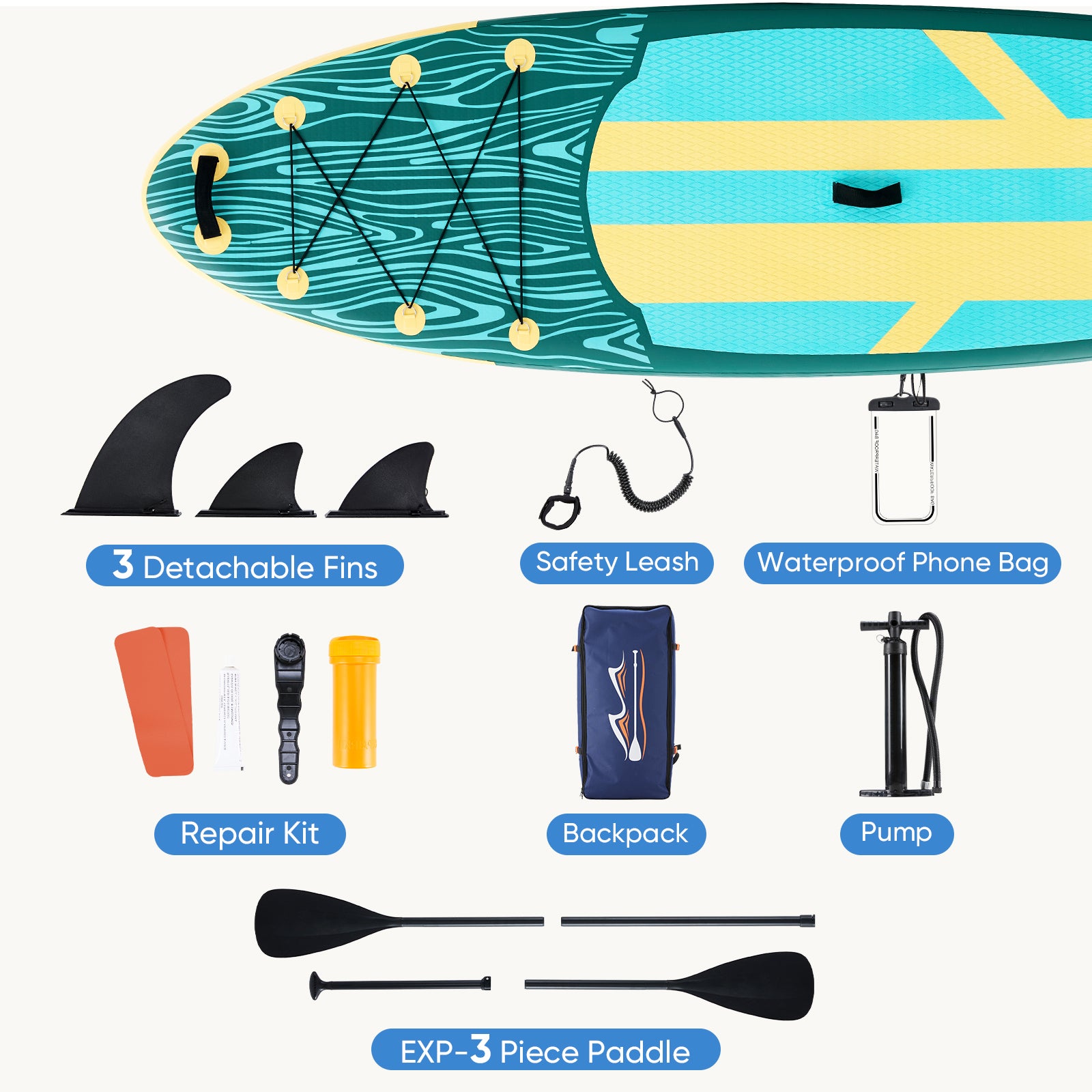 Kayak gonflable 2 places polyester robuste — détail