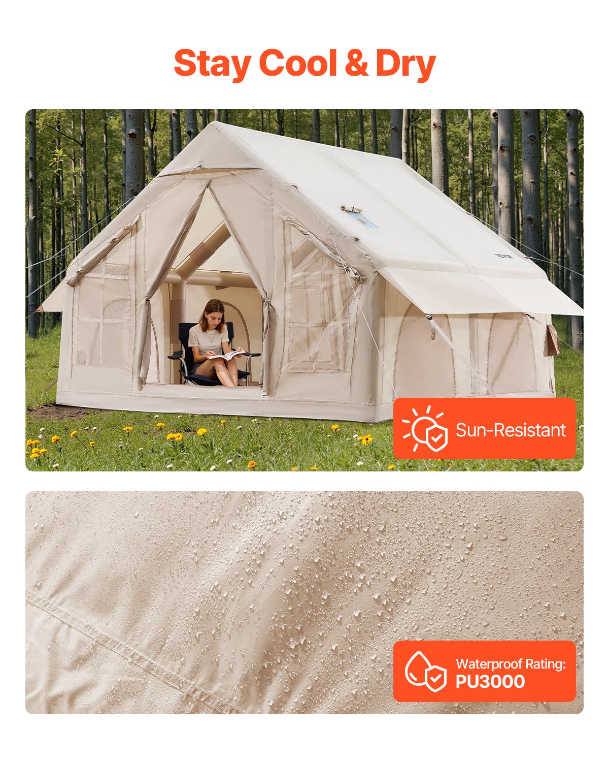 Tente outdoor 5-6 personnes équipement complet — camping famille grande capacité — usage outdoor