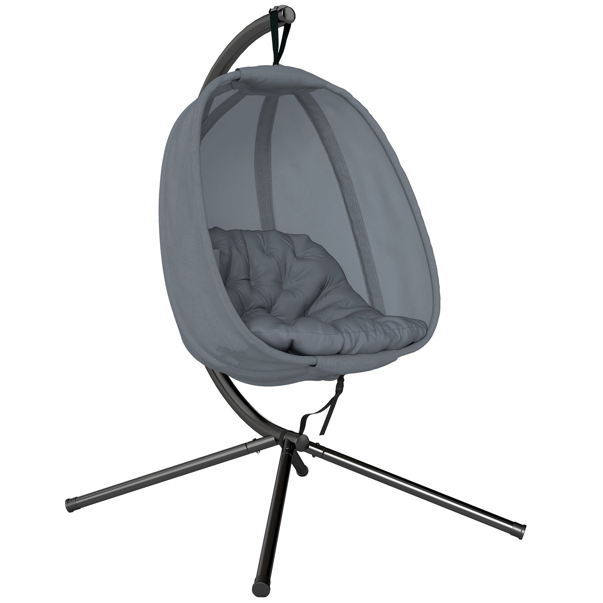 Hamac chaise suspendue tissu respirant avec tige métallique