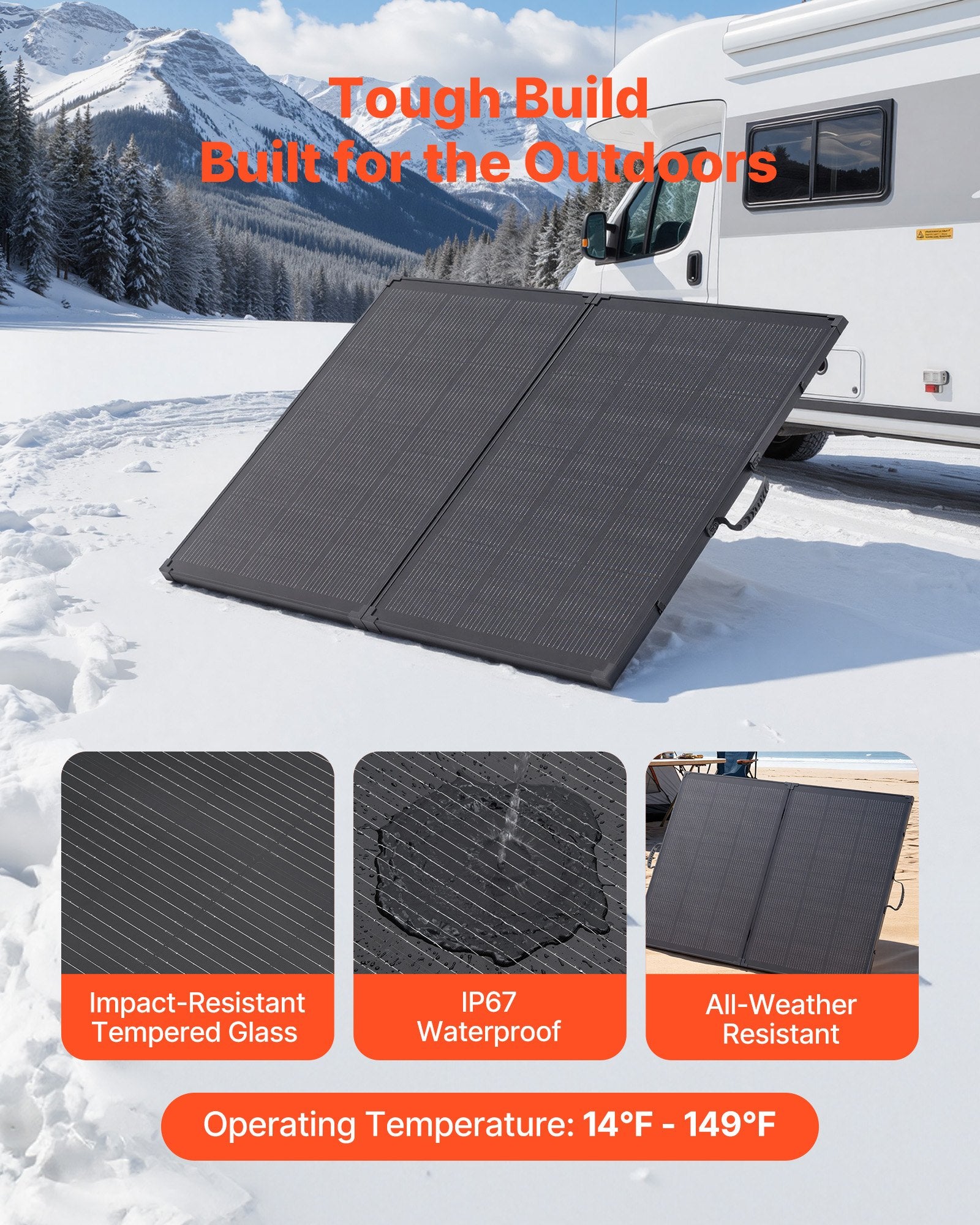 Panneau Solaire Pliable 200W — usage outdoor