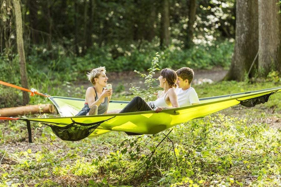 Hamac multi-personnes attache 3 points — portable camping forêt léger — détail