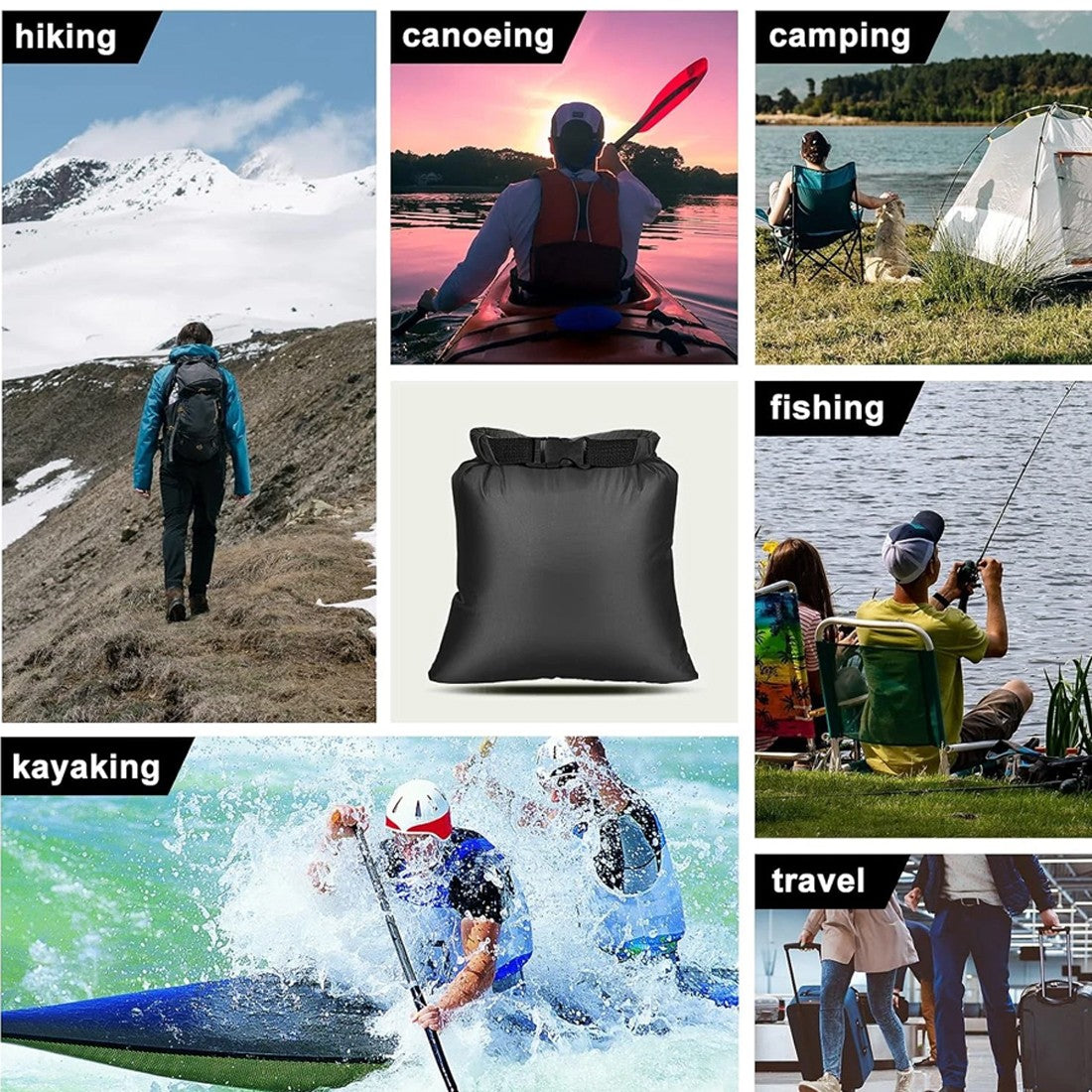 Sacs etanches set 6 pieces - dry bag waterproof compact pack - photo 8