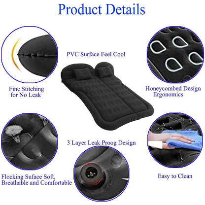 Matelas gonflable voiture SUV - lit coffre camping 2 personnes - photo 1