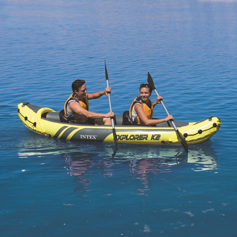 Kayak gonflable 1 personne polyester haute pression — détail