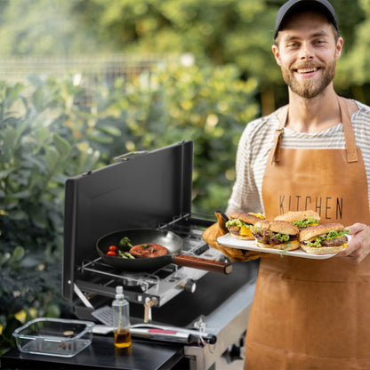 Réchaud camping propane 3 feux — vue déployée