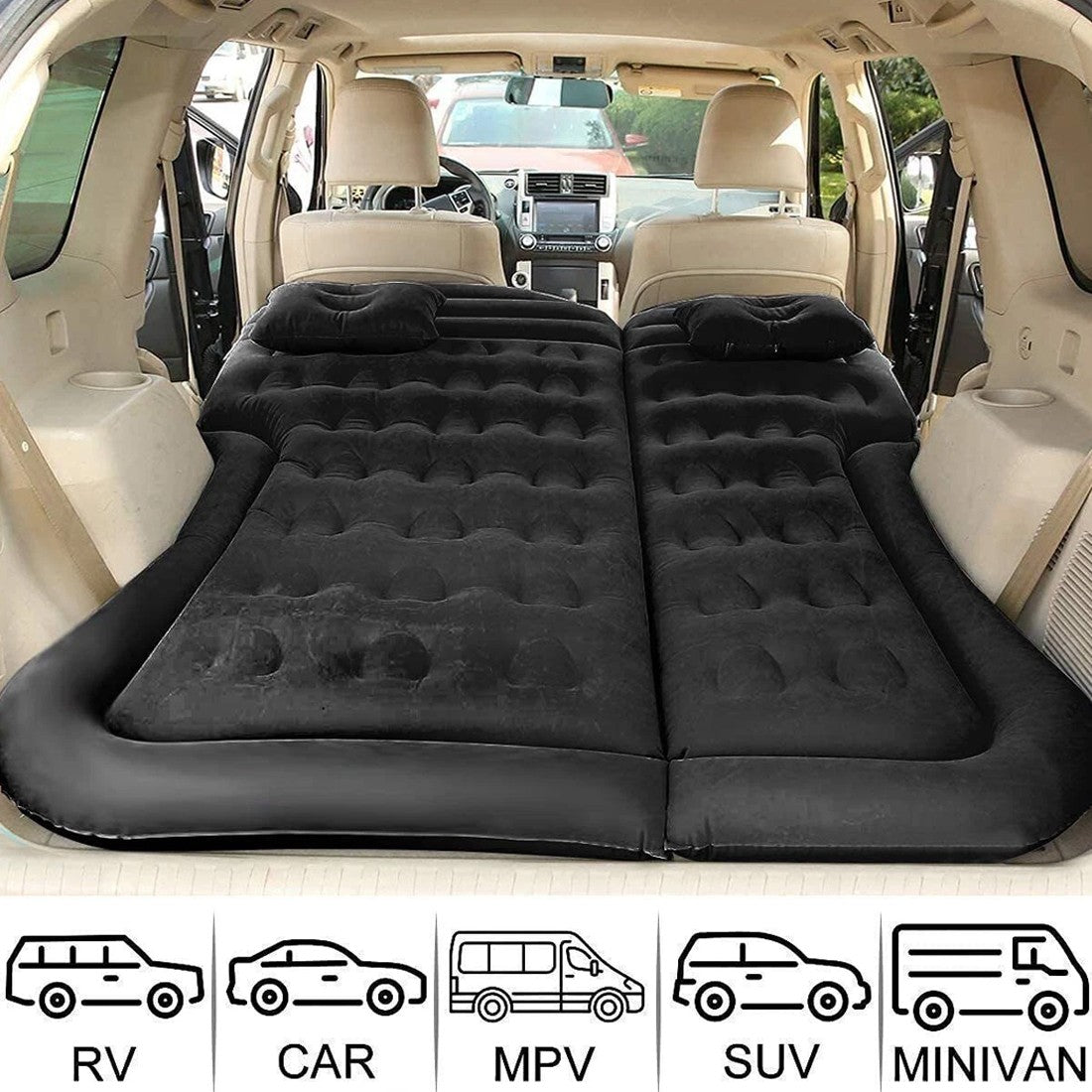 Matelas gonflable voiture SUV - lit coffre camping 2 personnes - photo 5