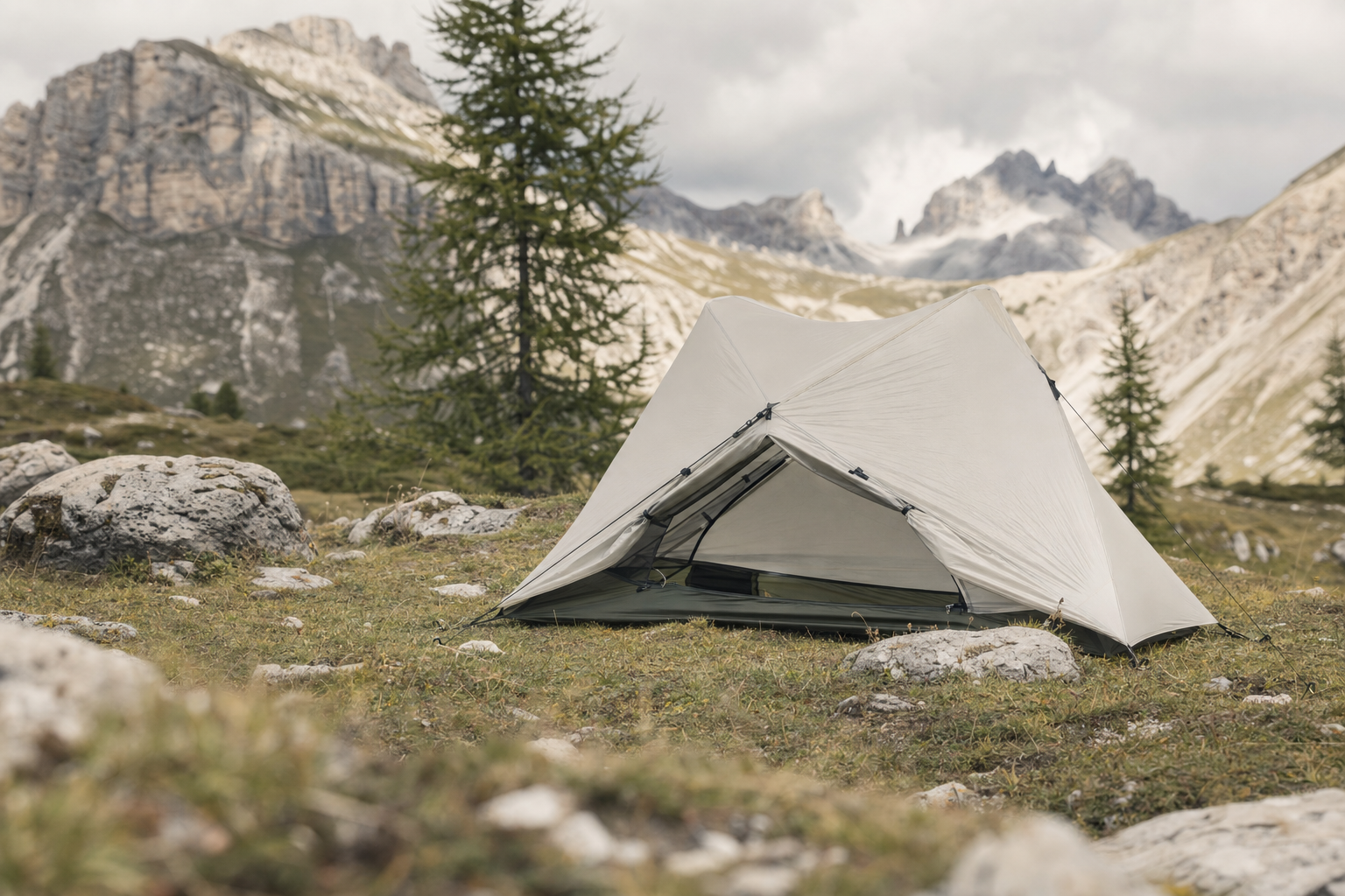 Tente ultralight 2 personnes anti-tempête aluminium 3 saisons