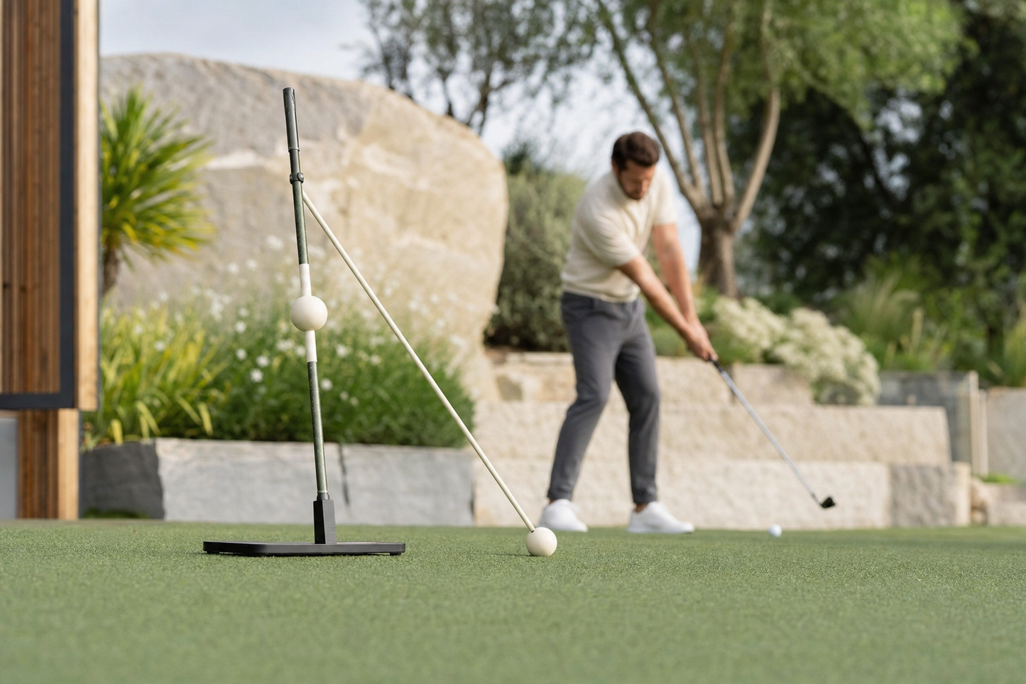 Simulateur swing golf plan incliné correction posture