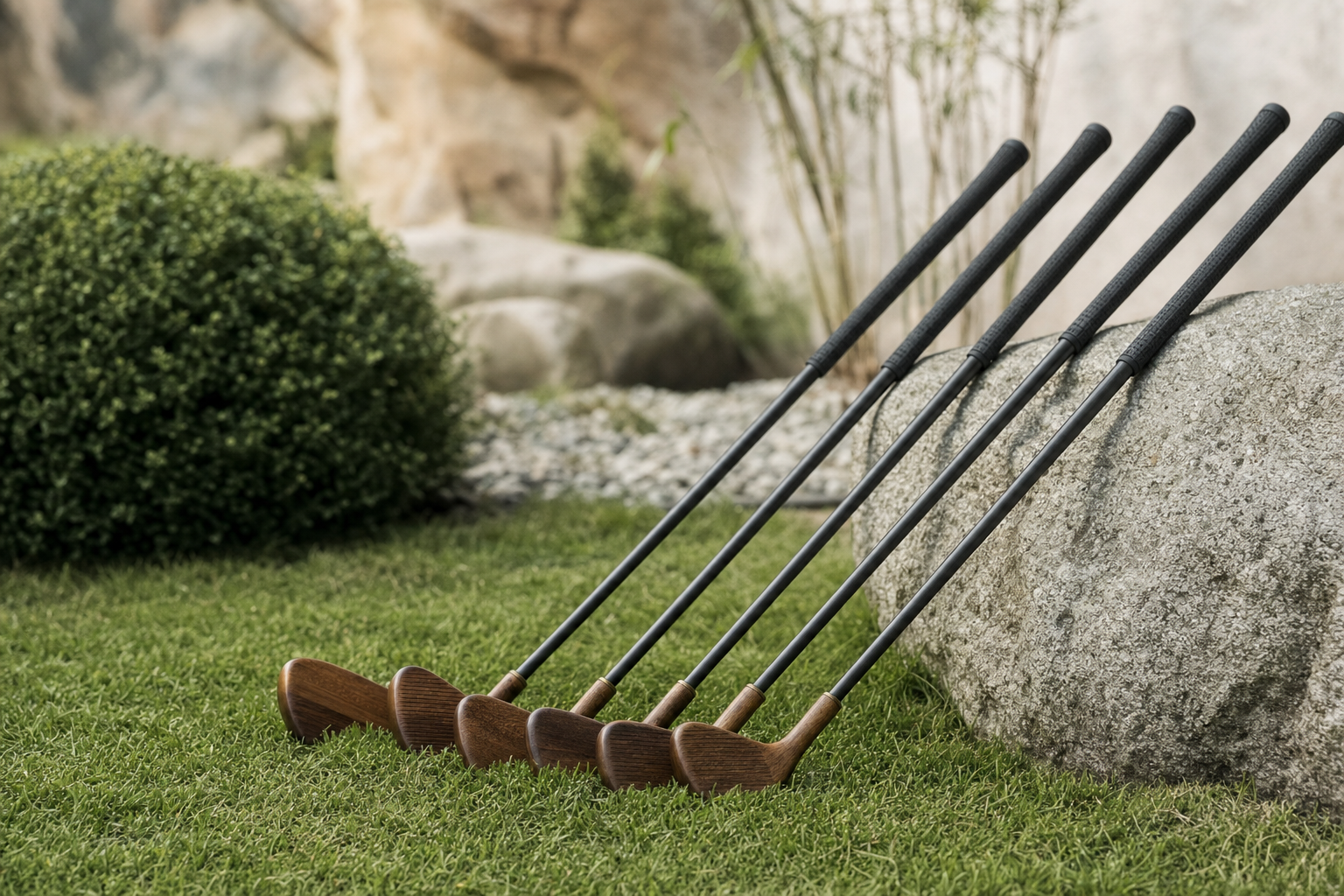 Set clubs entrainement golf tête érable practice swing jardin