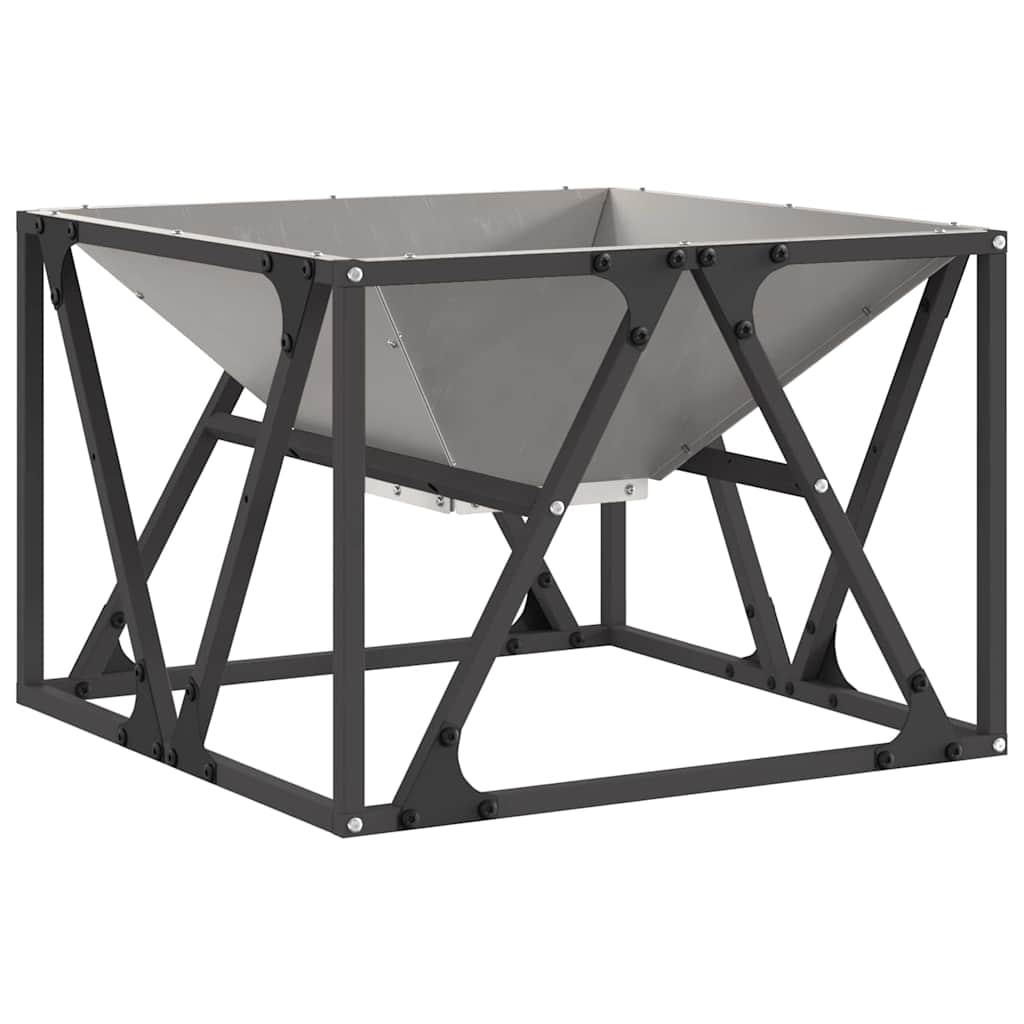 Brasero de jardin acier 50x50 cm résistant aux intempéries – fire pit terrasse soirées feu de bois