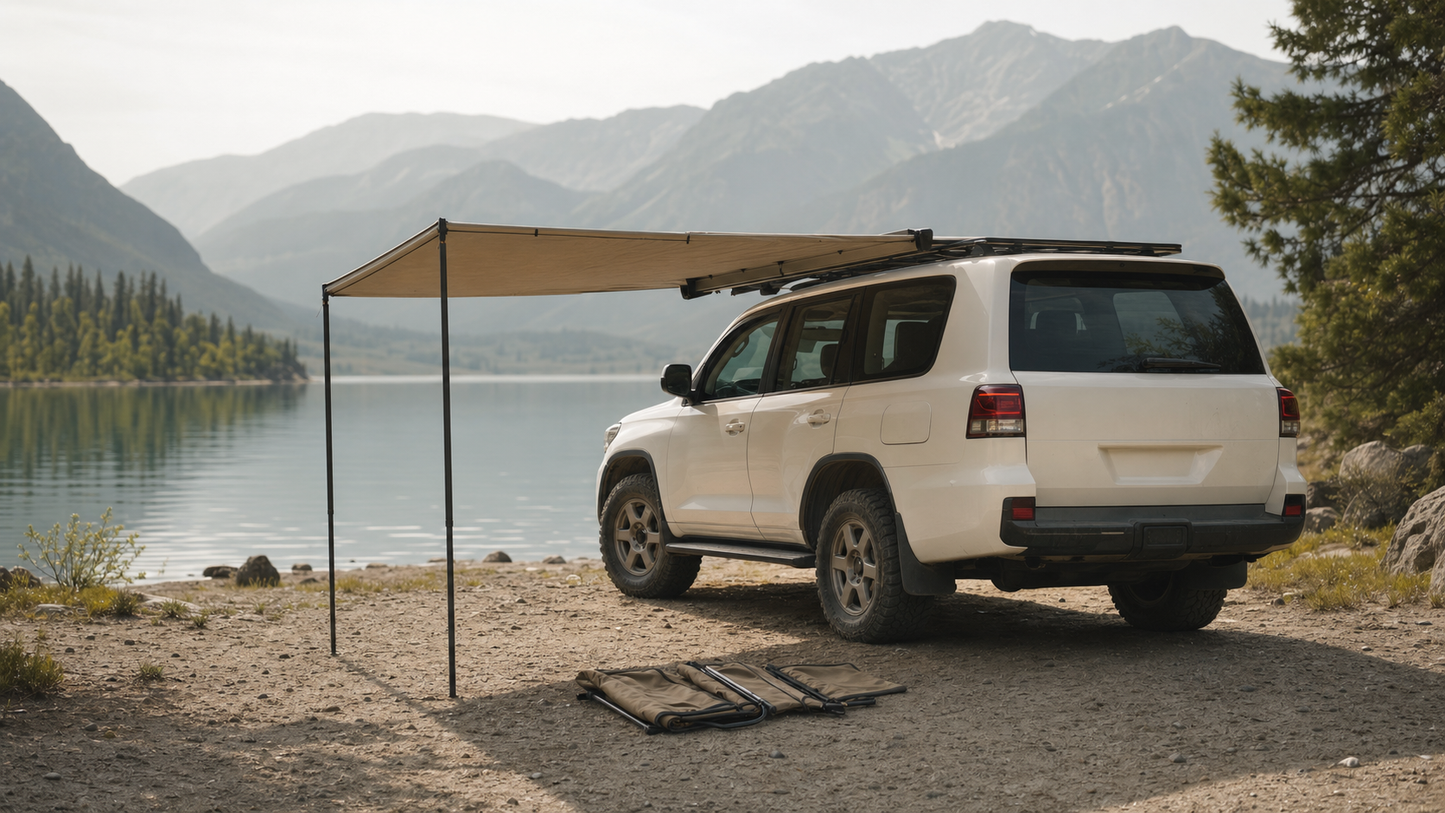 Auvent lateral voiture camping - bache abri SUV protection