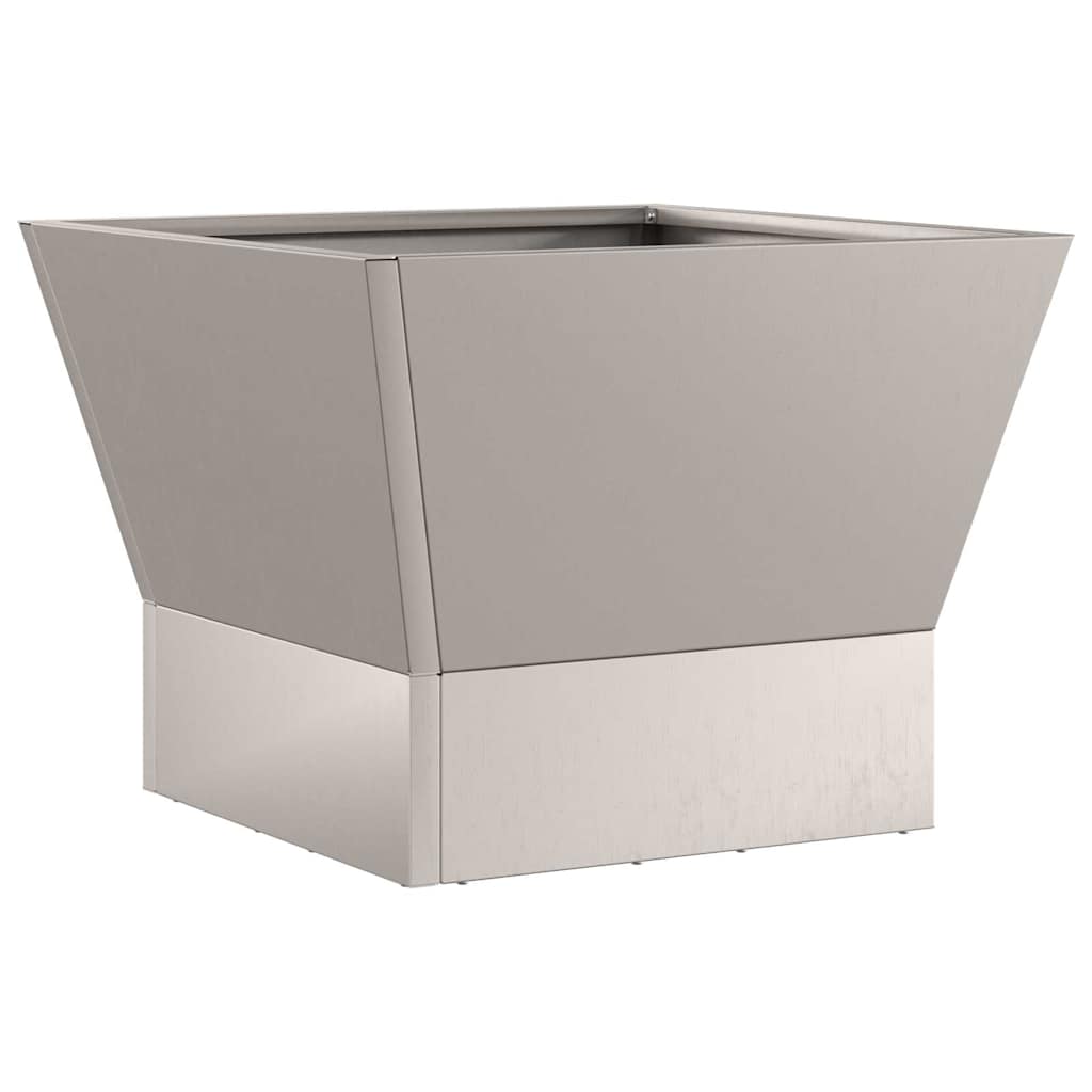 Brasero de jardin acier 40x40 cm marron – fire pit carré compact terrasse soirées extérieures