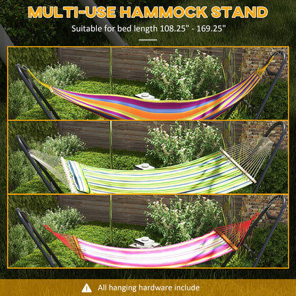 Support Hamac Portable Acier Noir — détail