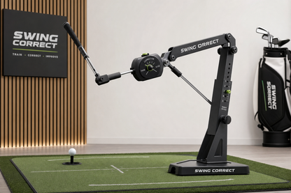 Trainer swing golf avec dispositif de correction de trajectoire — entrainement maison