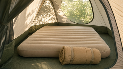 Matelas gonflable camping - tapis de sol isolant compact