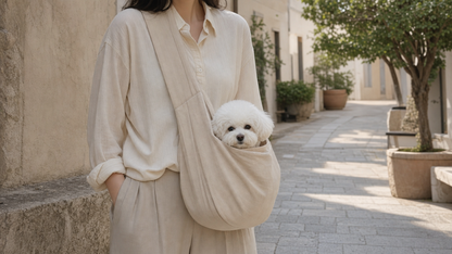 Sac de portage chien bandouliere - sling voyage petit chien