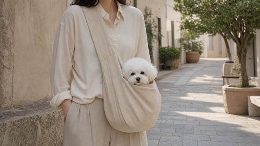 Sac de portage chien bandouliere - sling voyage petit chien