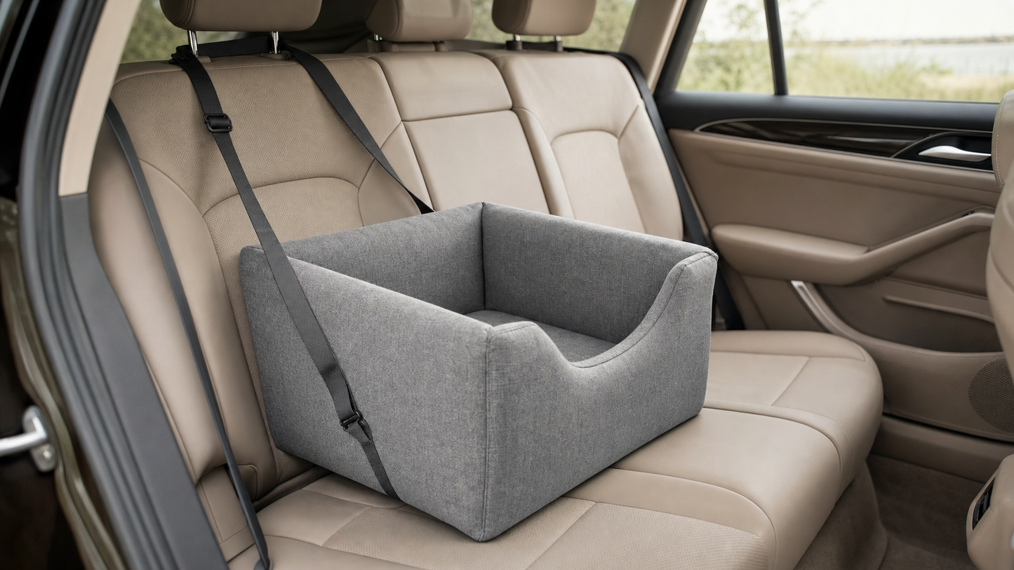 Siege voiture chien rehausse - panier securite petit chien voyage