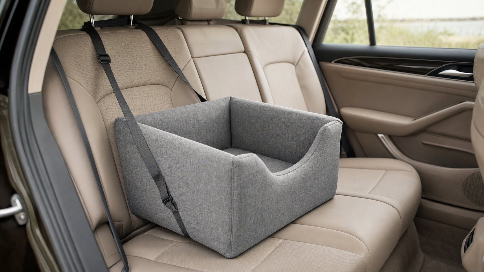 Siege voiture chien rehausse - panier securite petit chien voyage