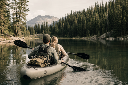 Kayak gonflable 2 personnes — scène lac