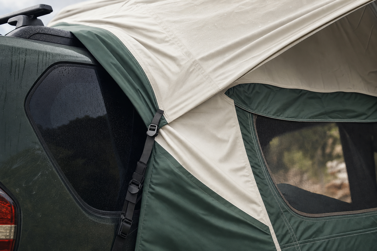 Tente SUV 5-6 personnes — scène forêt