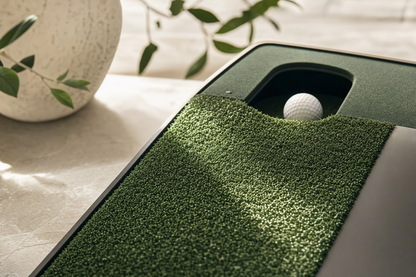 Tapis putting golf retour balle — détail surface