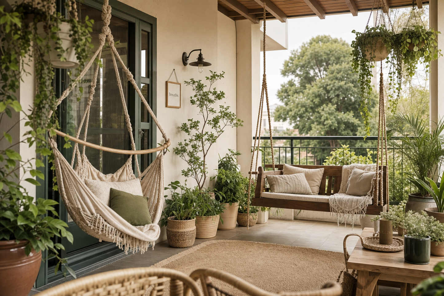 Bundle balcon slow life en scène terrasse